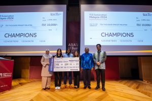 Picture 1_Team VirtuLearn from Brickfields Asia College as Champions of TCS Sustainathon 2024